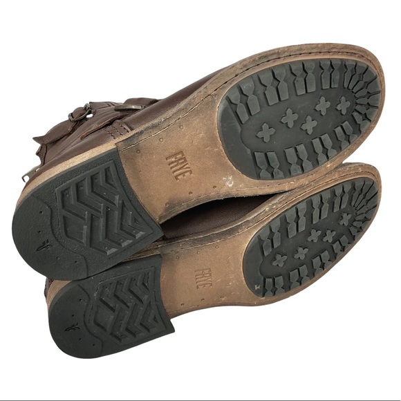 Women's FRYE Tyler Engineer Boots Dark Brown Sz. 8 - Picture 5 of 12